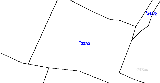 Parcela st. 327/2 v KÚ Bžany, Katastrální mapa