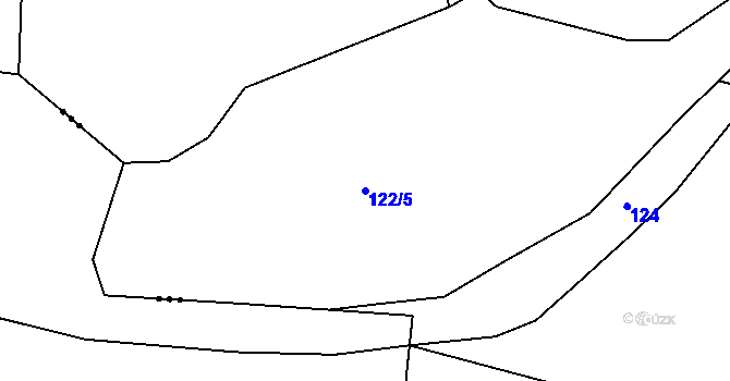 Parcela st. 122/5 v KÚ Lhenice u Bžan, Katastrální mapa
