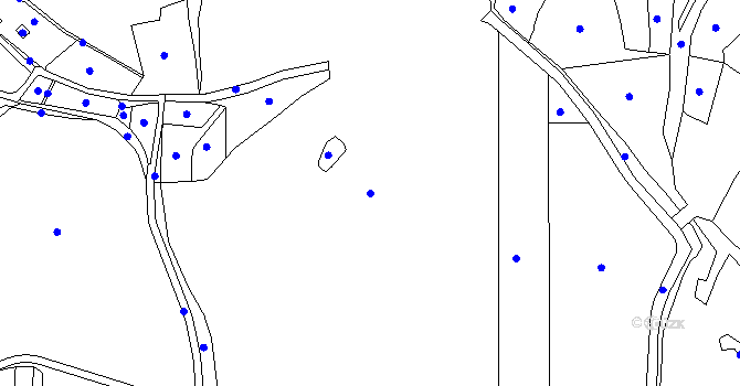 Parcela st. 406/9 v KÚ Lhenice u Bžan, Katastrální mapa