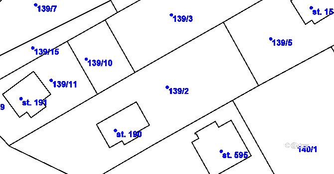 Parcela st. 139/2 v KÚ Cejle, Katastrální mapa