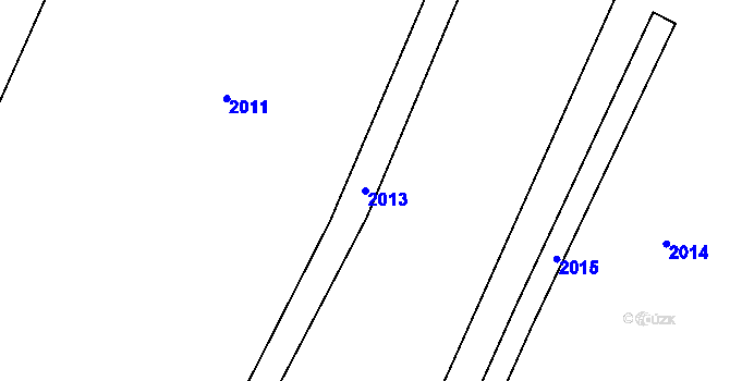 Parcela st. 2013 v KÚ Cejle, Katastrální mapa
