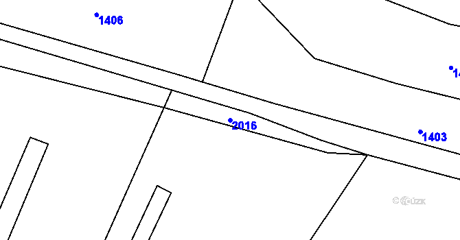 Parcela st. 2016 v KÚ Cejle, Katastrální mapa