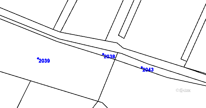 Parcela st. 2038 v KÚ Cejle, Katastrální mapa