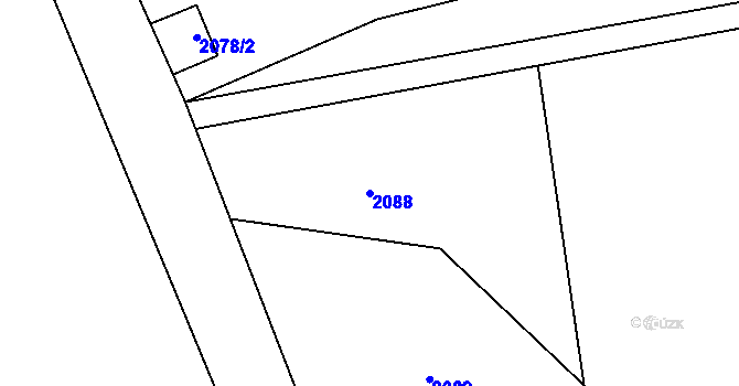 Parcela st. 2088 v KÚ Cejle, Katastrální mapa
