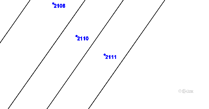 Parcela st. 2111 v KÚ Cejle, Katastrální mapa