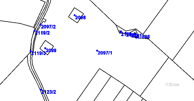 Parcela st. 2097/1 v KÚ Cejle, Katastrální mapa