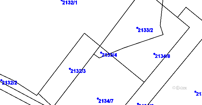 Parcela st. 2133/4 v KÚ Cejle, Katastrální mapa