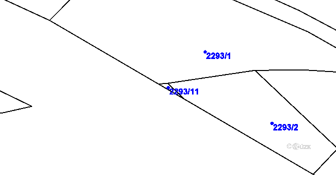 Parcela st. 2293/11 v KÚ Cejle, Katastrální mapa