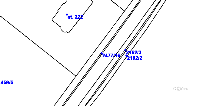 Parcela st. 2477/16 v KÚ Cejle, Katastrální mapa
