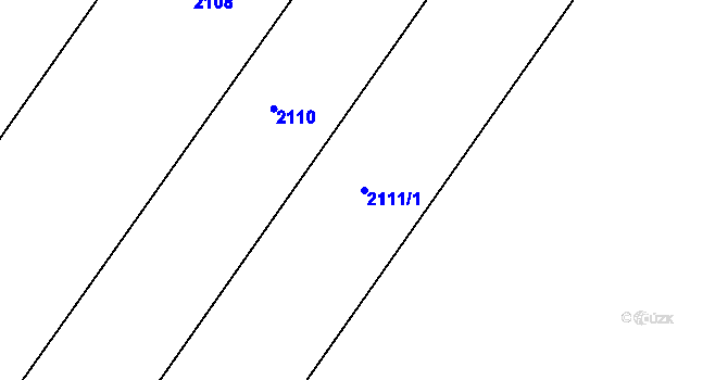 Parcela st. 2111/1 v KÚ Cejle, Katastrální mapa