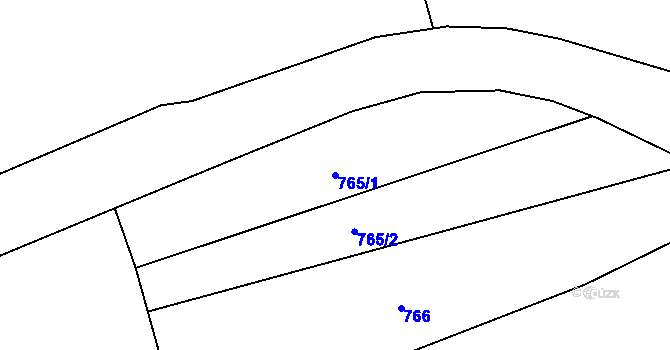 Parcela st. 765/1 v KÚ Cekov, Katastrální mapa