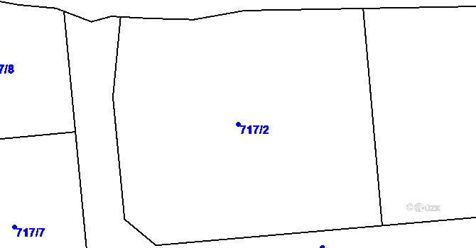 Parcela st. 717/2 v KÚ Cekov, Katastrální mapa