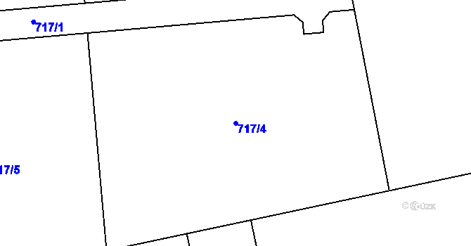Parcela st. 717/4 v KÚ Cekov, Katastrální mapa