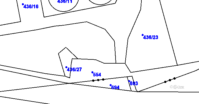 Parcela st. 91 v KÚ Sirá, Katastrální mapa