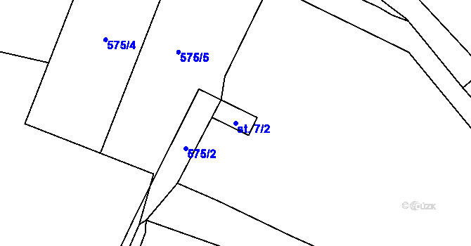 Parcela st. 7/2 v KÚ Sirá, Katastrální mapa