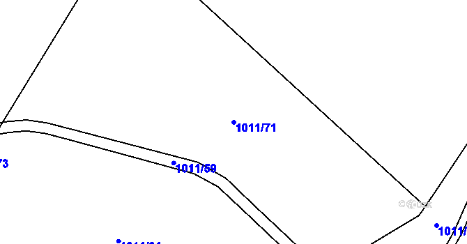 Parcela st. 1011/71 v KÚ Cep, Katastrální mapa