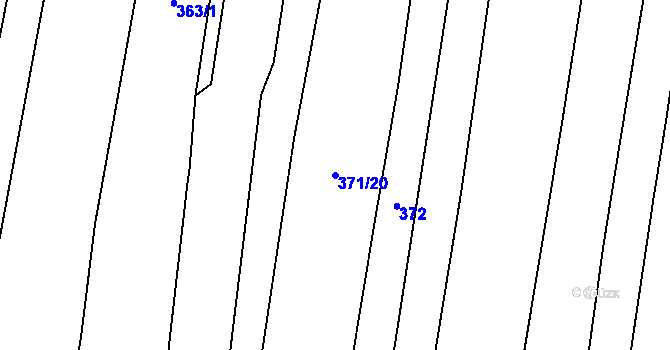 Parcela st. 371/20 v KÚ Cep, Katastrální mapa