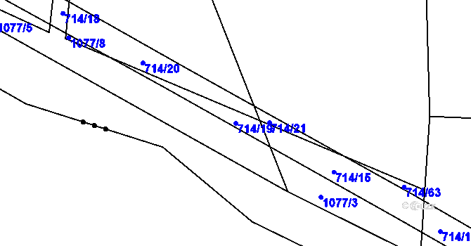 Parcela st. 714/19 v KÚ Cep, Katastrální mapa