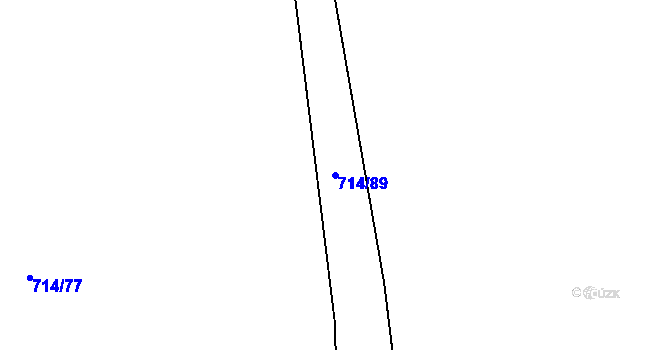 Parcela st. 714/89 v KÚ Cep, Katastrální mapa