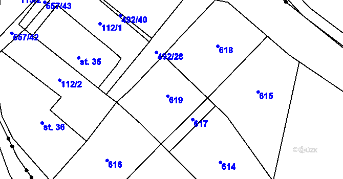 Parcela st. 281/4 v KÚ Cerekvice nad Bystřicí, Katastrální mapa