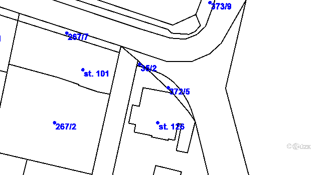 Parcela st. 372/5 v KÚ Cerekvice nad Bystřicí, Katastrální mapa