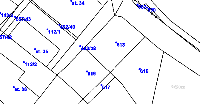 Parcela st. 281/15 v KÚ Cerekvice nad Bystřicí, Katastrální mapa