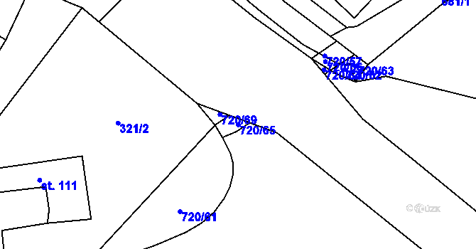 Parcela st. 720/65 v KÚ Cerekvice nad Loučnou, Katastrální mapa