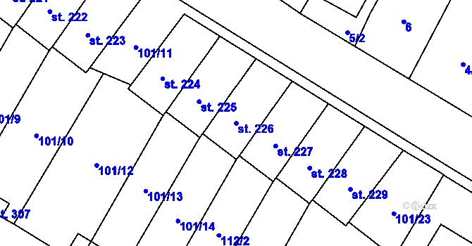 Parcela st. 226 v KÚ Cerekvice nad Loučnou, Katastrální mapa
