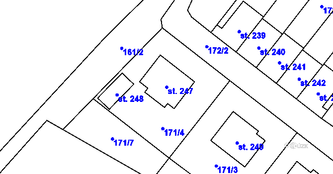 Parcela st. 247 v KÚ Cerekvice nad Loučnou, Katastrální mapa