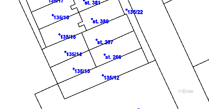 Parcela st. 266 v KÚ Cerekvice nad Loučnou, Katastrální mapa