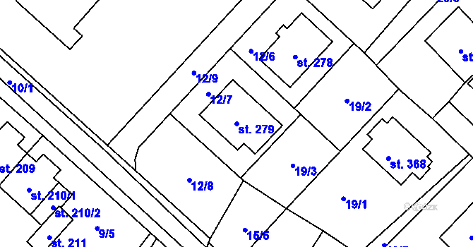 Parcela st. 279 v KÚ Cerekvice nad Loučnou, Katastrální mapa