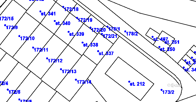 Parcela st. 337 v KÚ Cerekvice nad Loučnou, Katastrální mapa