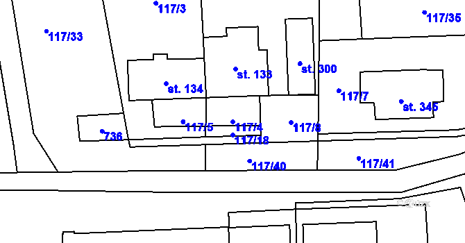 Parcela st. 117/4 v KÚ Cerekvice nad Loučnou, Katastrální mapa