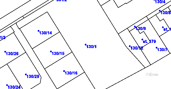 Parcela st. 130/1 v KÚ Cerekvice nad Loučnou, Katastrální mapa
