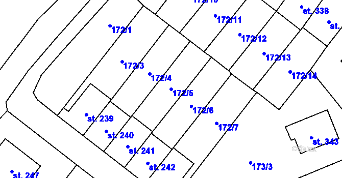 Parcela st. 172/5 v KÚ Cerekvice nad Loučnou, Katastrální mapa