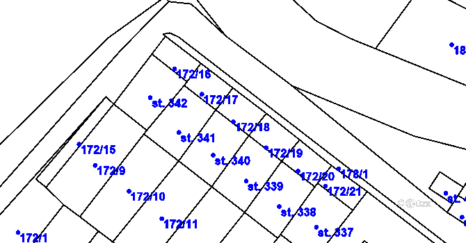 Parcela st. 172/18 v KÚ Cerekvice nad Loučnou, Katastrální mapa