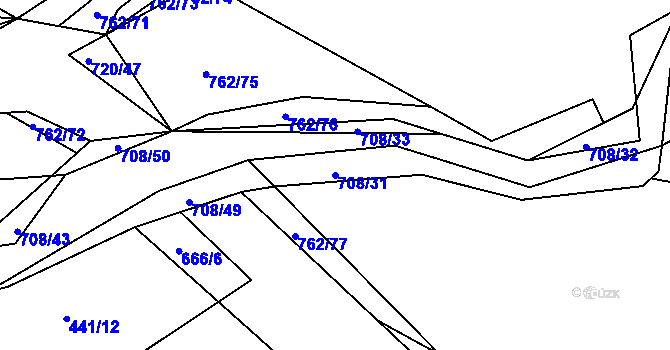 Parcela st. 708/31 v KÚ Cerekvice nad Loučnou, Katastrální mapa