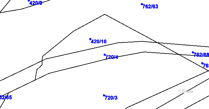 Parcela st. 720/4 v KÚ Cerekvice nad Loučnou, Katastrální mapa