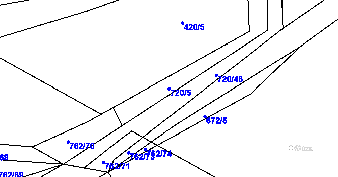 Parcela st. 720/5 v KÚ Cerekvice nad Loučnou, Katastrální mapa