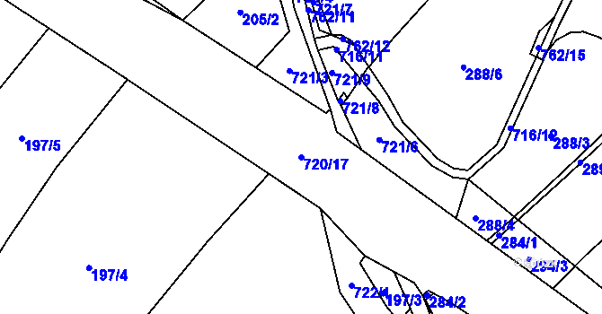 Parcela st. 720/17 v KÚ Cerekvice nad Loučnou, Katastrální mapa