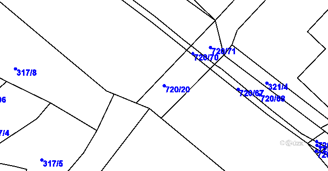 Parcela st. 720/20 v KÚ Cerekvice nad Loučnou, Katastrální mapa