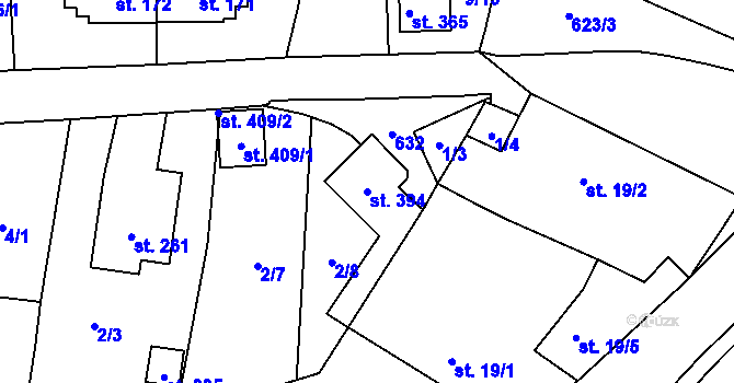 Parcela st. 394 v KÚ Cerekvice nad Loučnou, Katastrální mapa