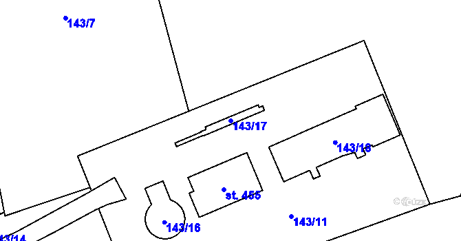 Parcela st. 143/17 v KÚ Cerekvice nad Loučnou, Katastrální mapa