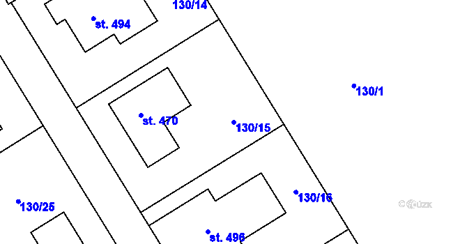 Parcela st. 130/15 v KÚ Cerekvice nad Loučnou, Katastrální mapa