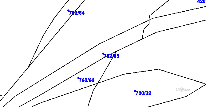 Parcela st. 762/65 v KÚ Cerekvice nad Loučnou, Katastrální mapa