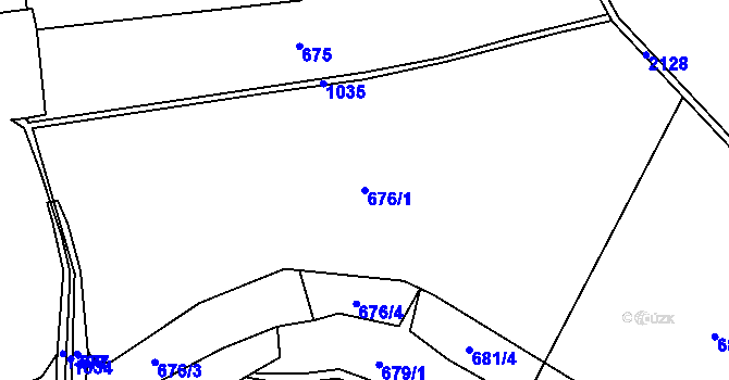 Parcela st. 676/1 v KÚ Pekla, Katastrální mapa
