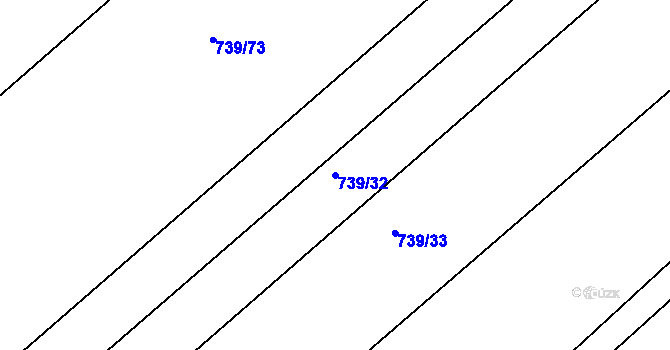Parcela st. 739/32 v KÚ Pekla, Katastrální mapa