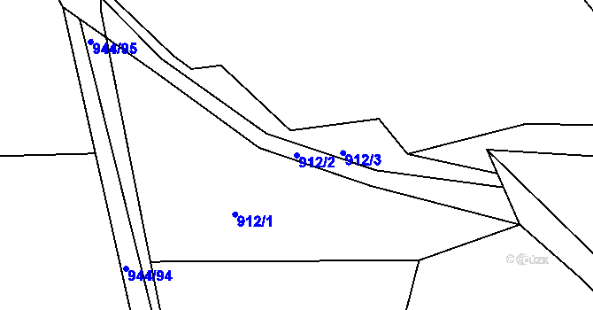 Parcela st. 912/2 v KÚ Pekla, Katastrální mapa