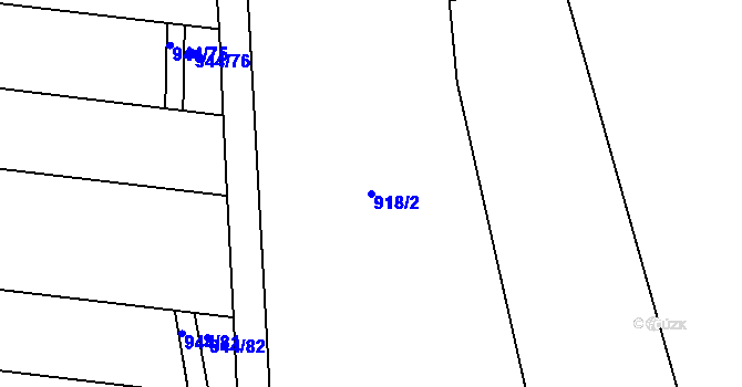 Parcela st. 918/2 v KÚ Pekla, Katastrální mapa