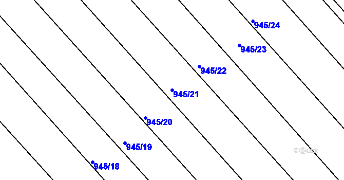 Parcela st. 945/21 v KÚ Pekla, Katastrální mapa